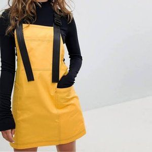 The Ragged Priest Dress With Straps And Clips - Yellow, size L